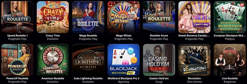 Spilmuligheder og software på NV Casino